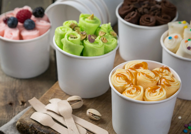 Mga Disposable Biodegradable Ice Cream Paper Cup