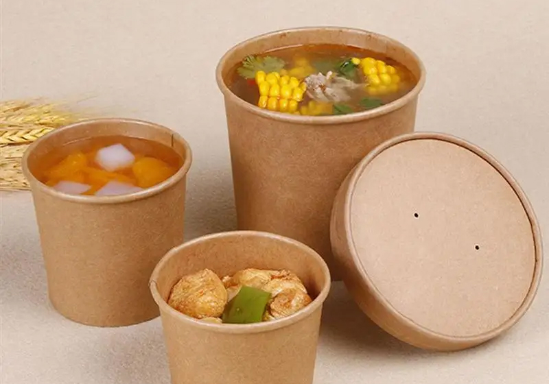 Disposable Biodegradable Paper Soup Bowls