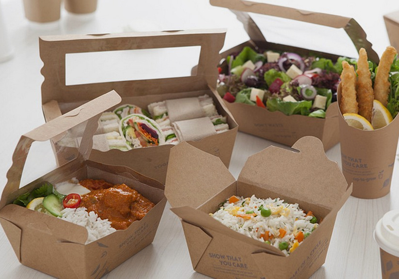 Mga Disposable Biodegradable Takeaway Paper Bowl